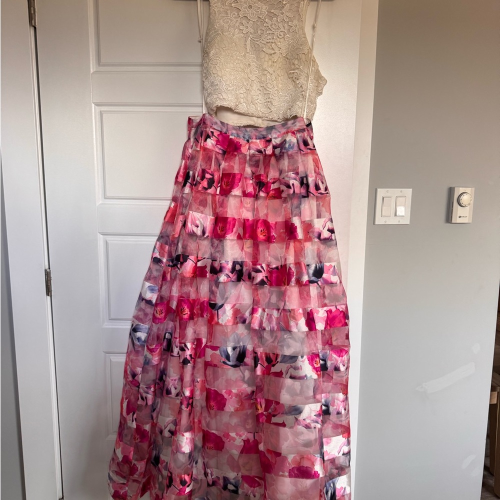 2 piece prom dress